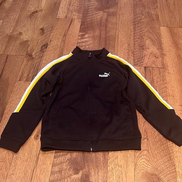 Puma Boy’s Black Zip Up Jacket Size 7 - Picture 1 of 5